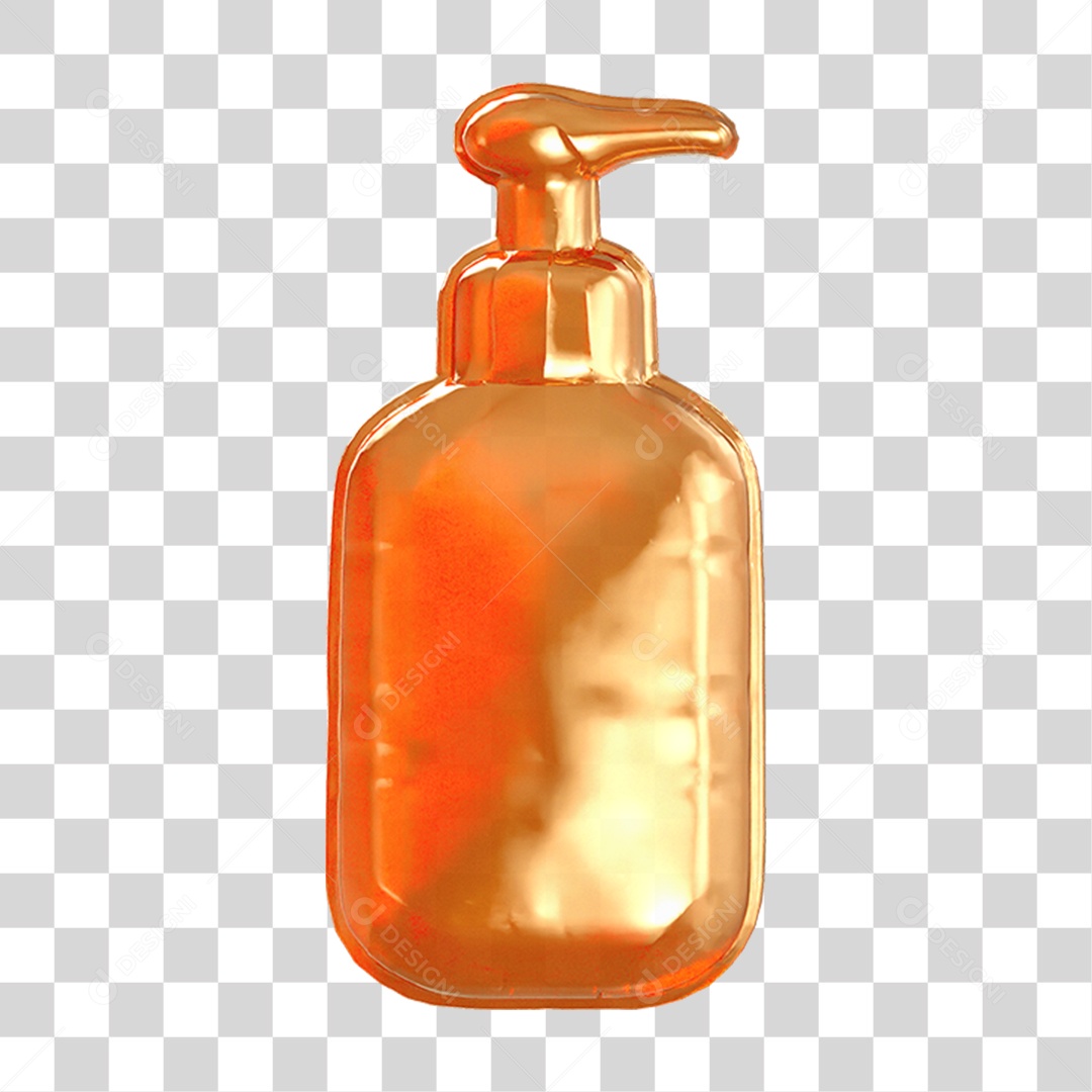 Ícone 3D Pote de Álcool em Gel PNG Transparente