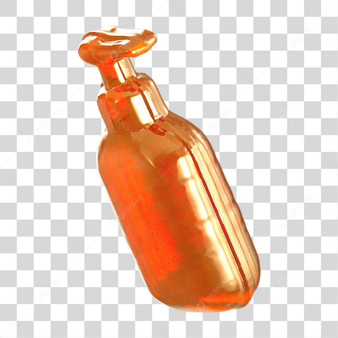 Ícone 3D Pote de Álcool em Gel PNG Transparente