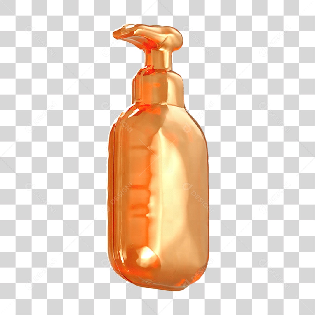 Ícone 3D Pote de Álcool em Gel PNG Transparente