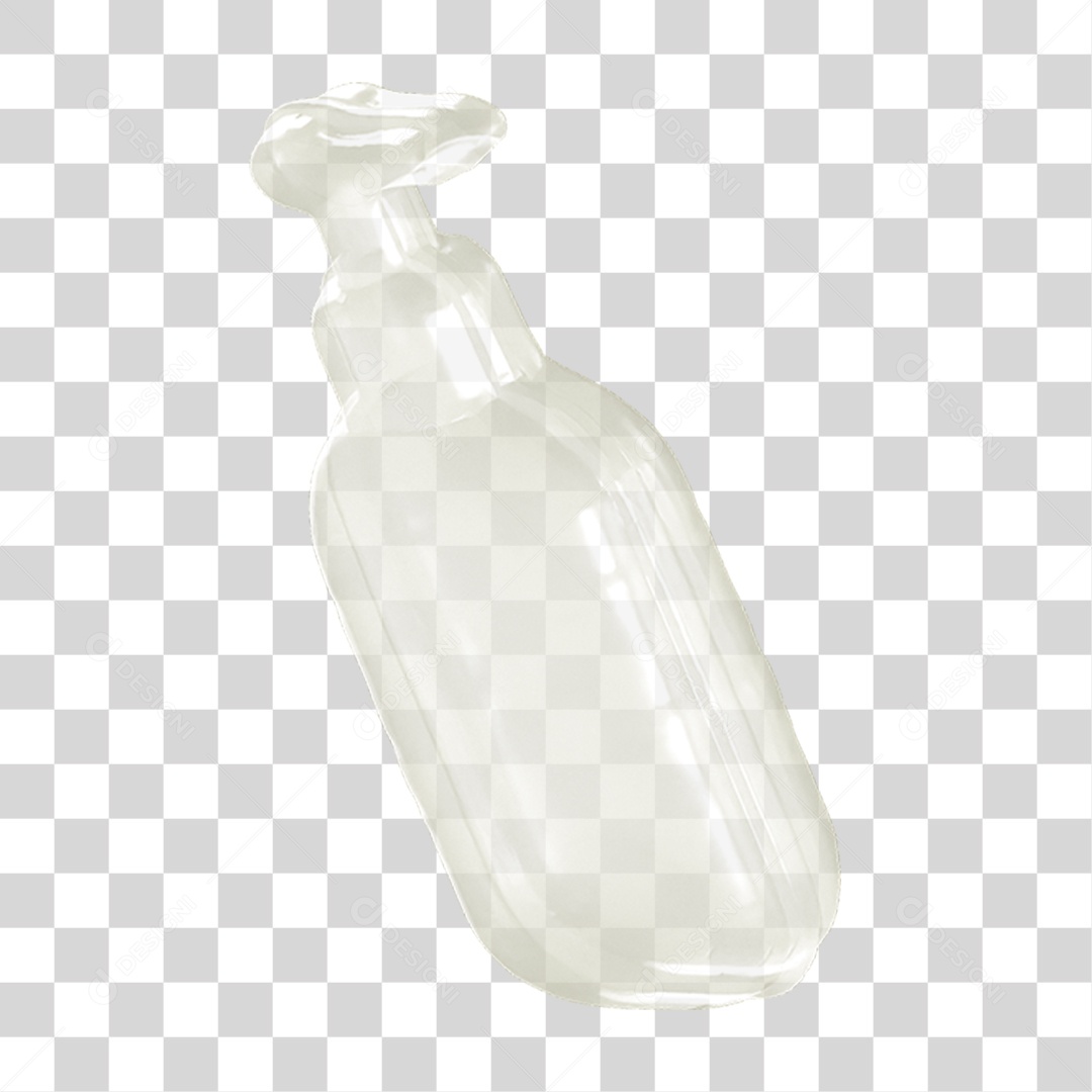 Ícone 3D Pote de Álcool em Gel PNG Transparente