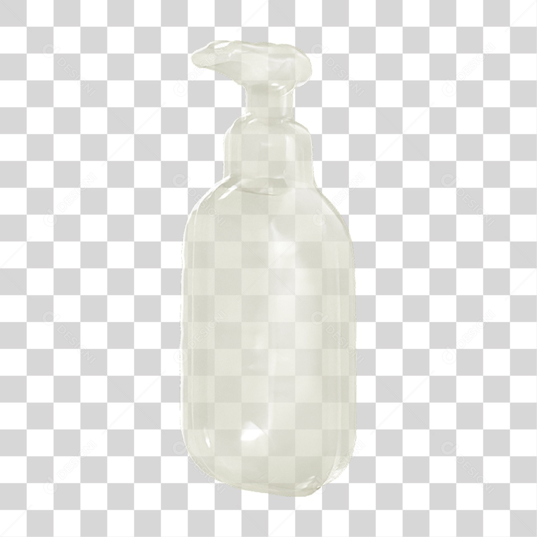 Ícone 3D Pote de Álcool em Gel PNG Transparente