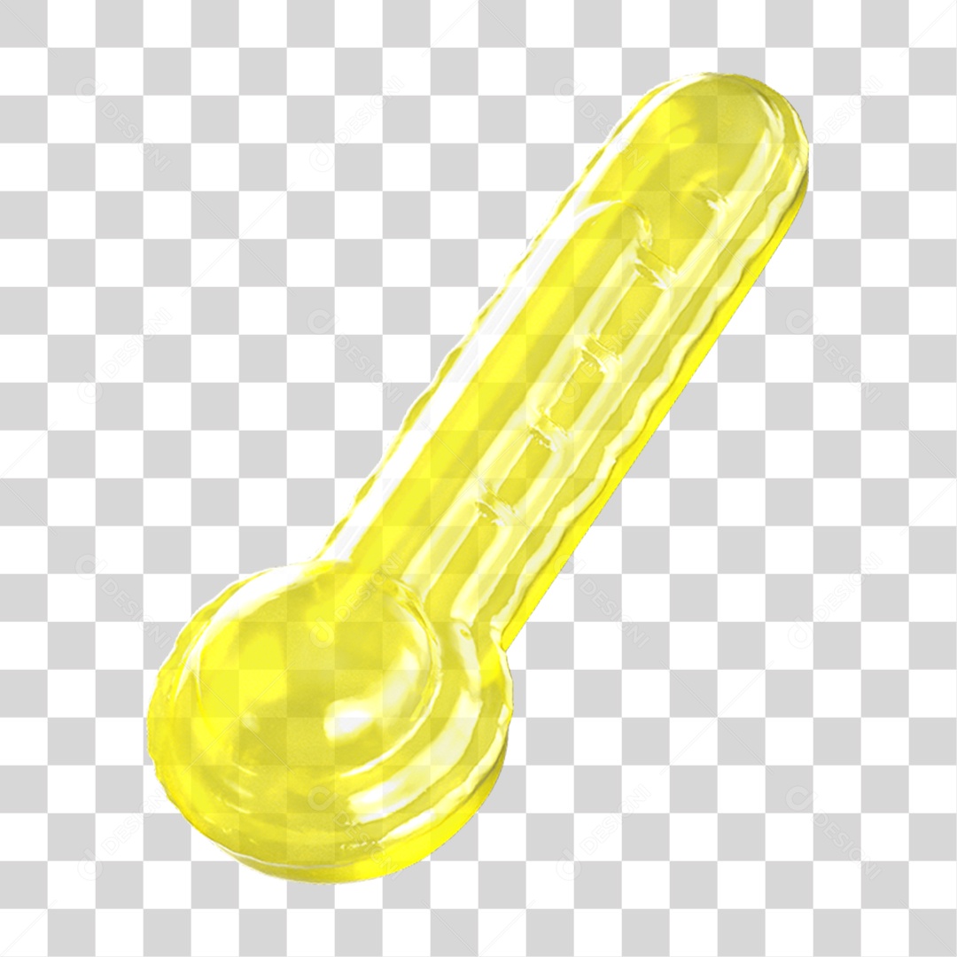 Ícone 3D Termômetro Medidor PNG Transparente