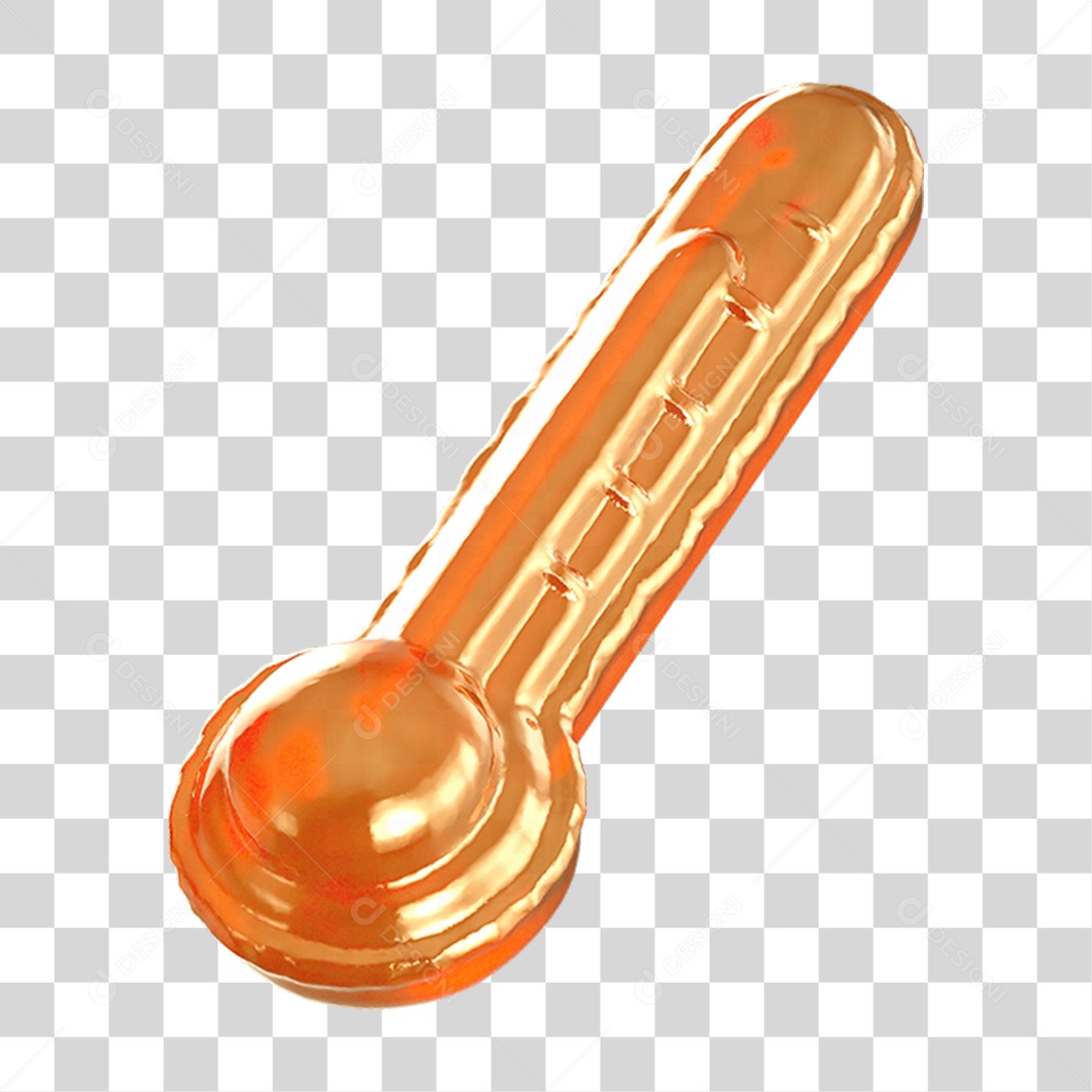 Ícone 3D Termômetro Medidor PNG Transparente