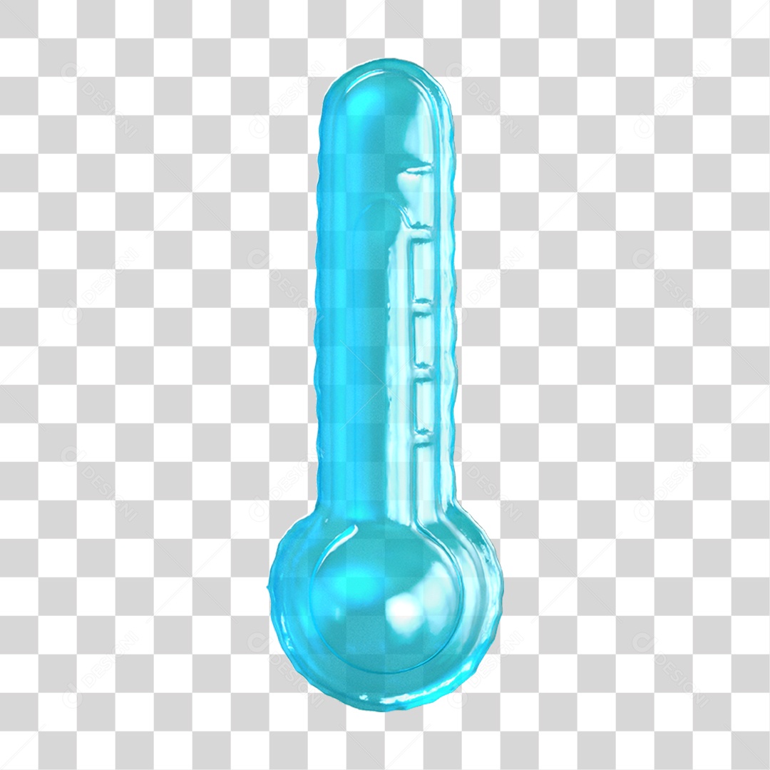 Ícone 3D Termômetro Medidor PNG Transparente