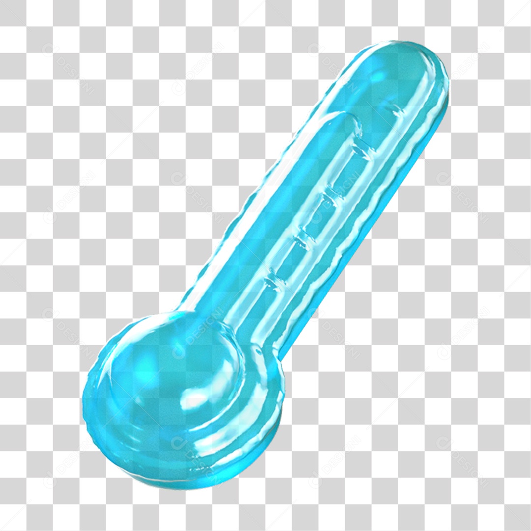 Ícone 3D Termômetro Medidor PNG Transparente