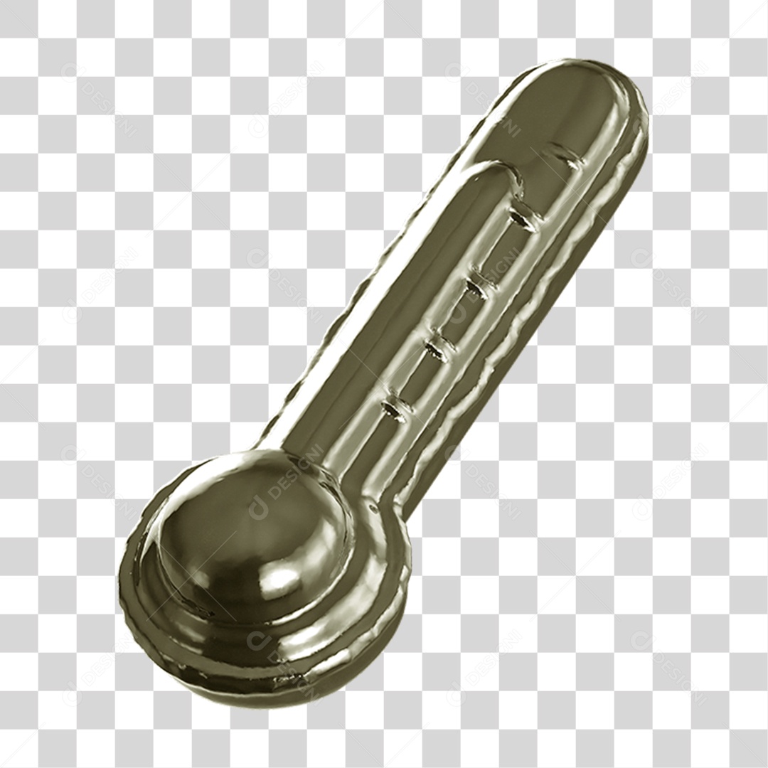 Ícone 3D Termômetro Medidor PNG Transparente