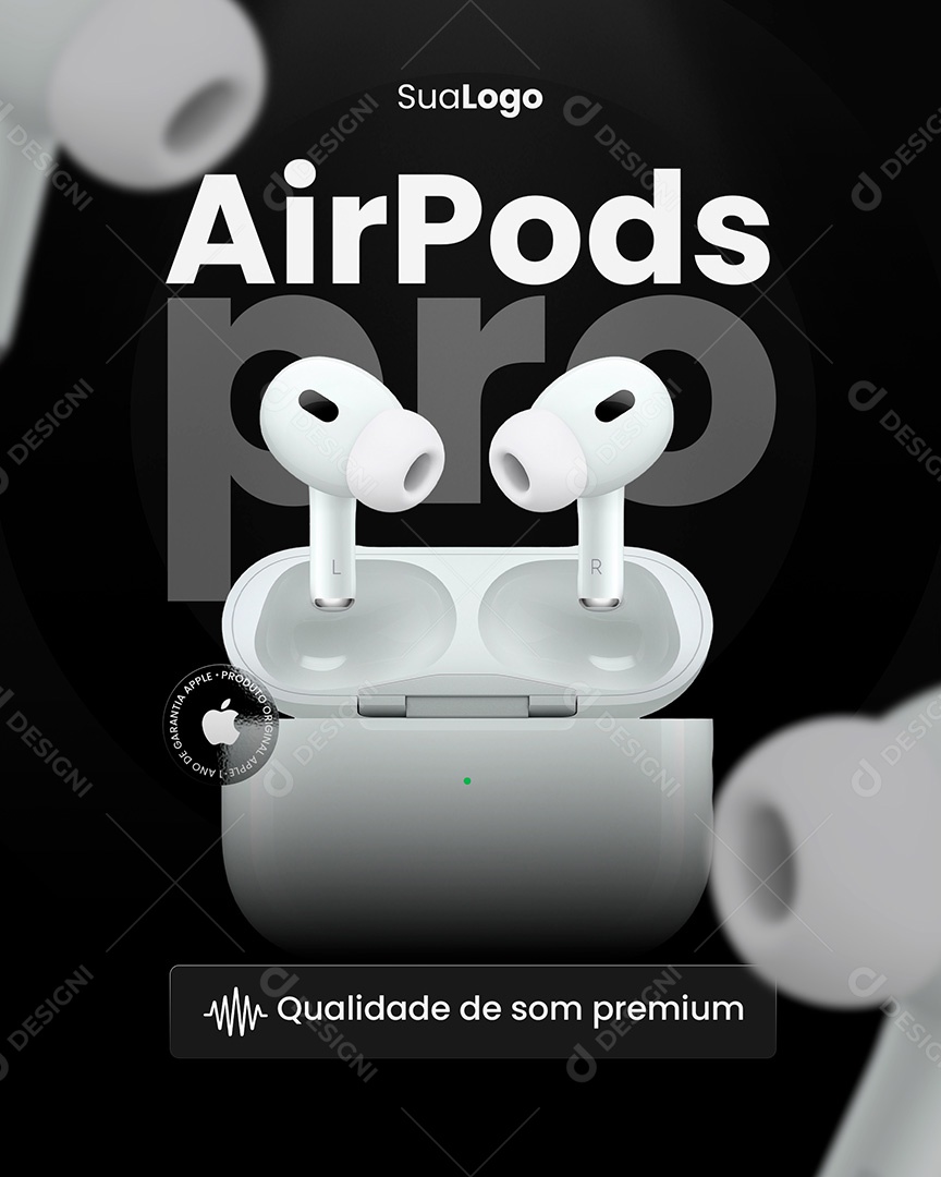 Eletrônico Airpods Social Media PSD Editável