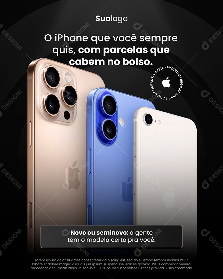 Eletrônico O IPhone que Você Sempre Quis Social Media PSD Editável