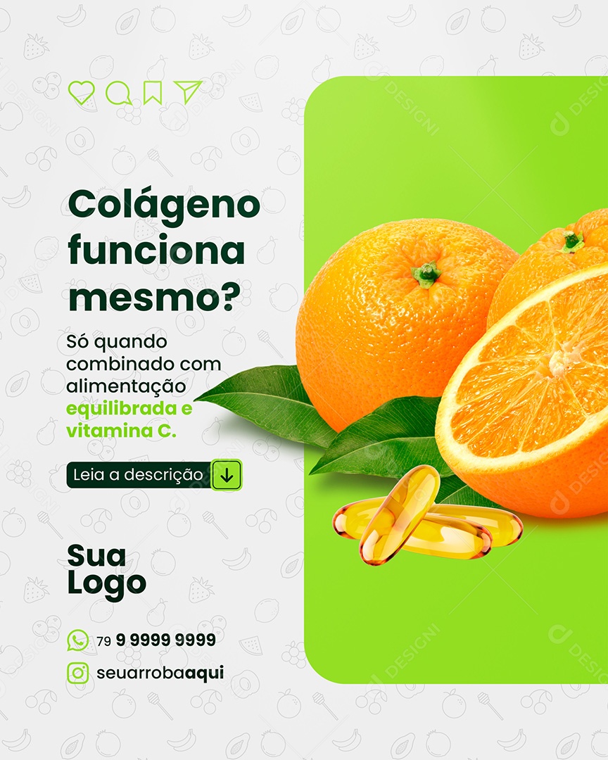 Nutricionista Colágeno Funciona Mesmo Social Media PSD EDiável