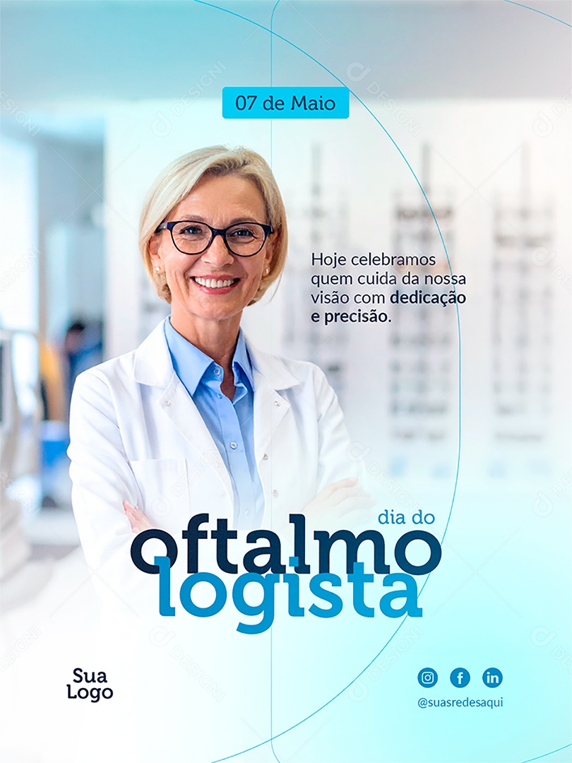 Dia do Oftalmologista 07 de Maio Social Media PSD Editável
