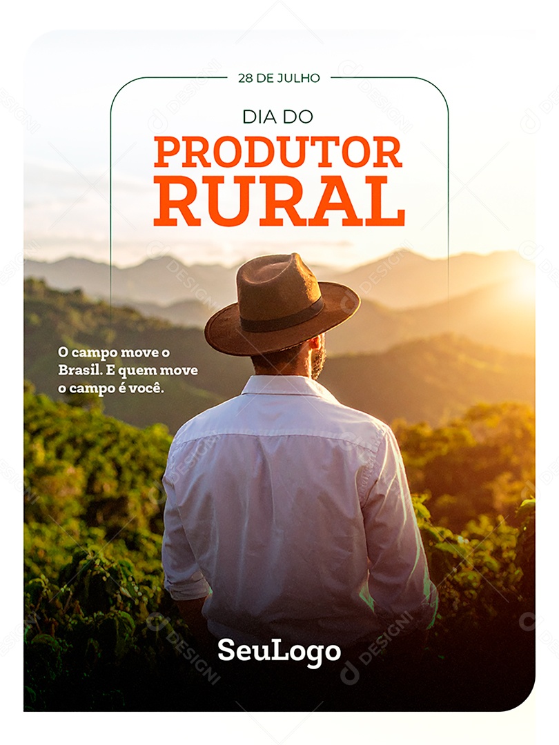 Dia Do Produtor Rural Social 28 De Julho Media PSD Editável