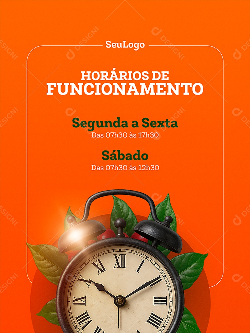 Manutenção Informática Horário de Funcionamento Social Media PSD Editável