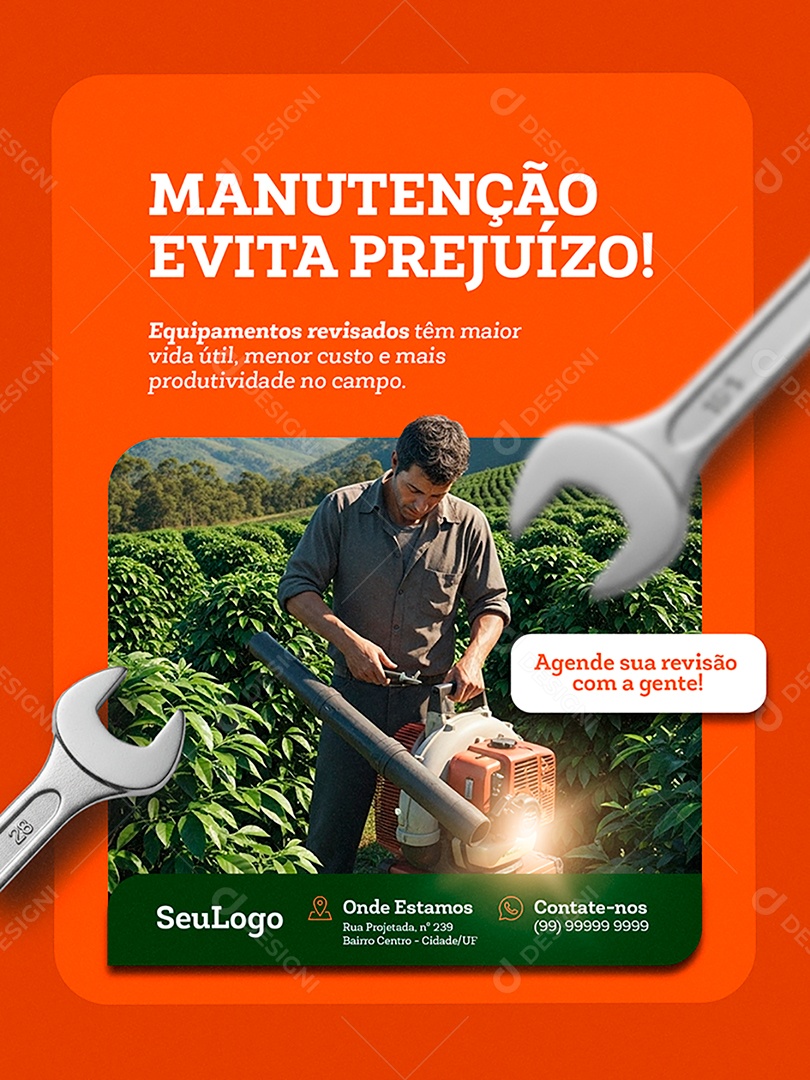 Manutenção Evita Prejuizo! Social Media PSD Editável