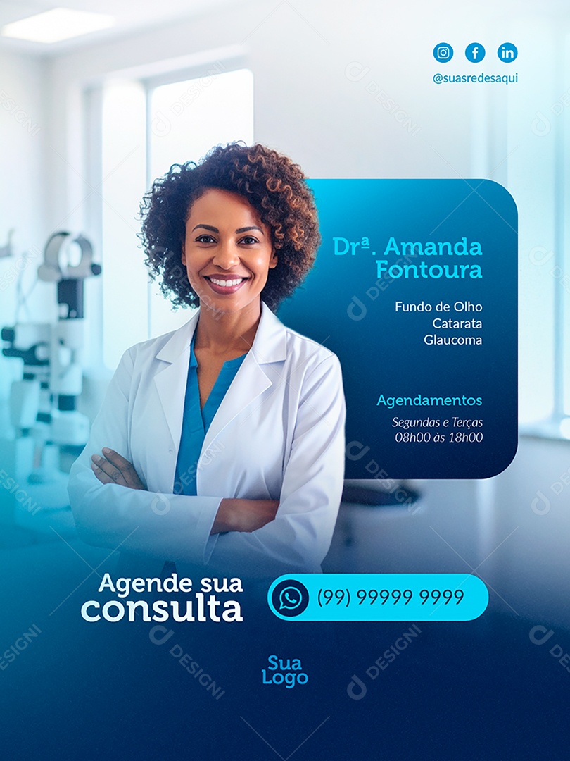 Agende Sua Consulta Social Media PSD Editável