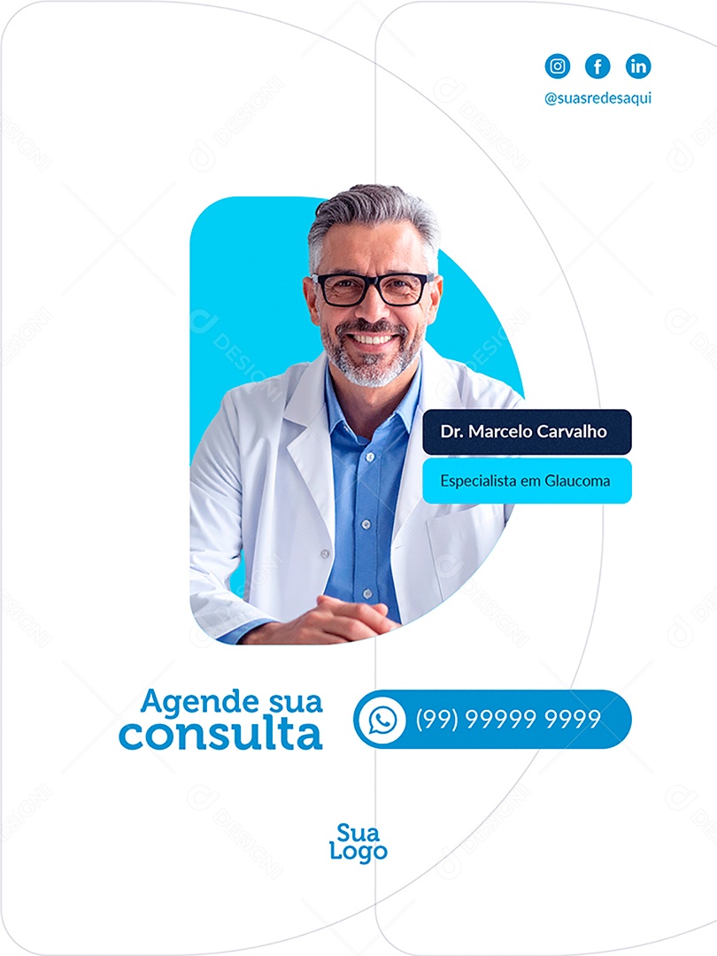 Agende Sua Consulta Social Media PSD Editável