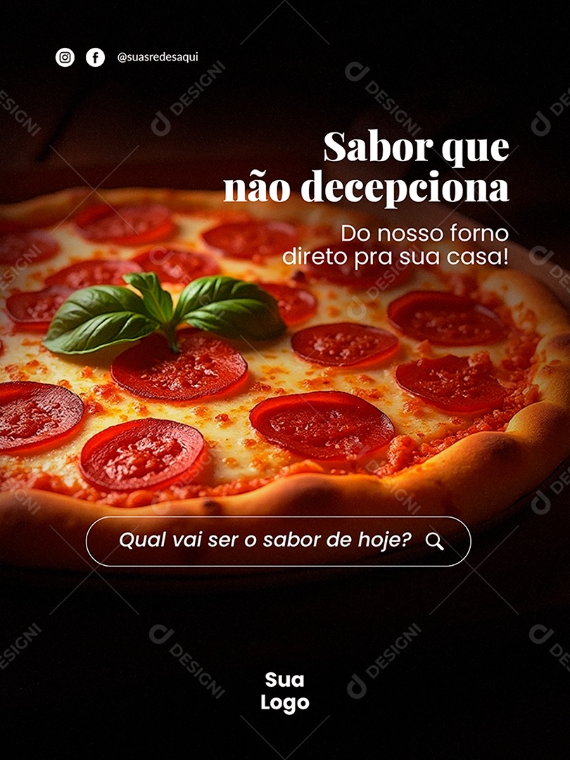 Sabor Que Não Deeepciona Social Media PSD Editável
