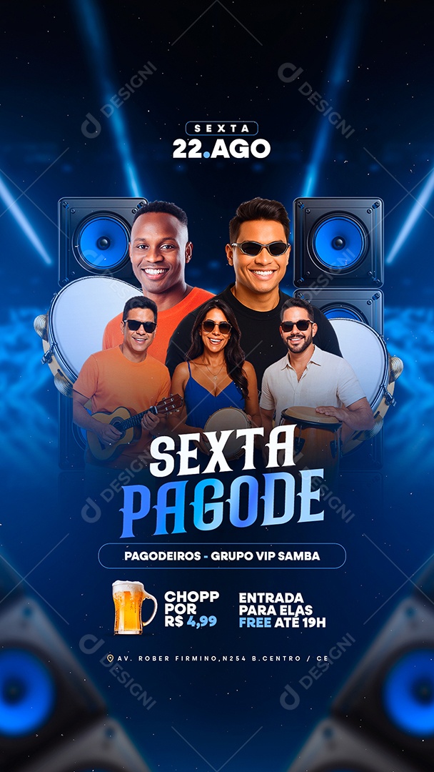 Story Flyer Sexta Pagode Social Media PSD Editável