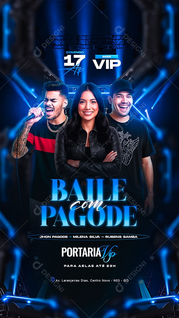 Story Flyer Baile com Pagode Social Media PSD Editável