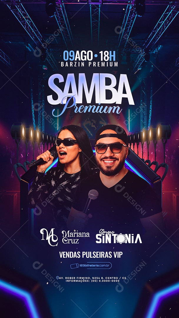 Story Flyer Samba Premium Social Media PSD Editável