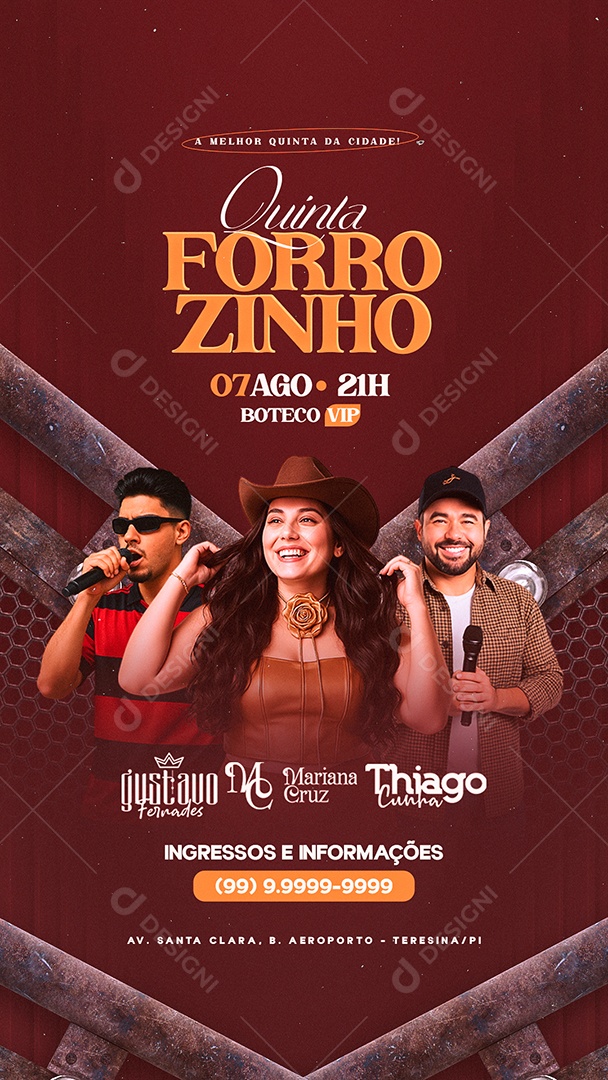 Story Flyer Quinta Forrozinho Social Media PSD Editável