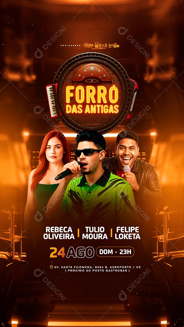 Story Flyer Forró das Antigas Social Media PSD Editável