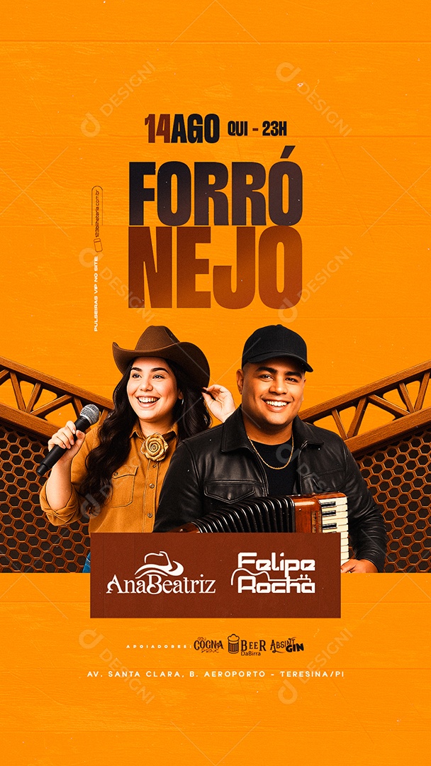 Story Flyer Próximos Shows Forró Nejo Social Media PSD Editável