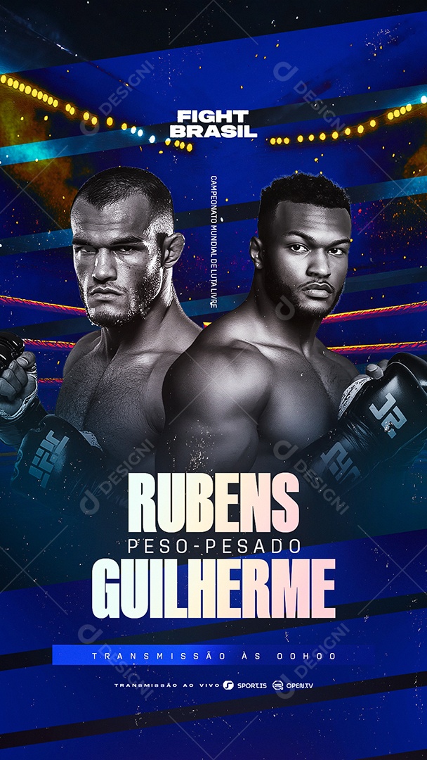 Story Campeonato de Luta Rubens Peso Pesado Social Media PSD Editável