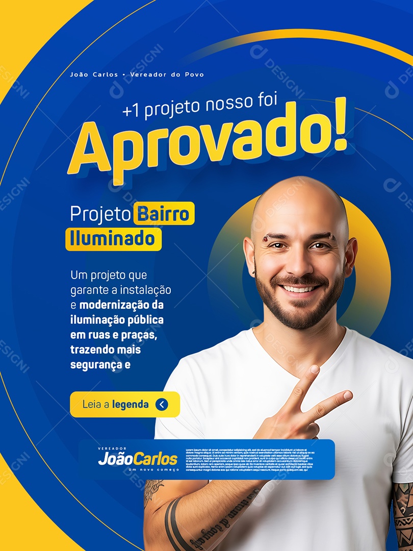 Vereador Mais Um Projeto Nosso Foi Aprovado Social Media PSD Editável