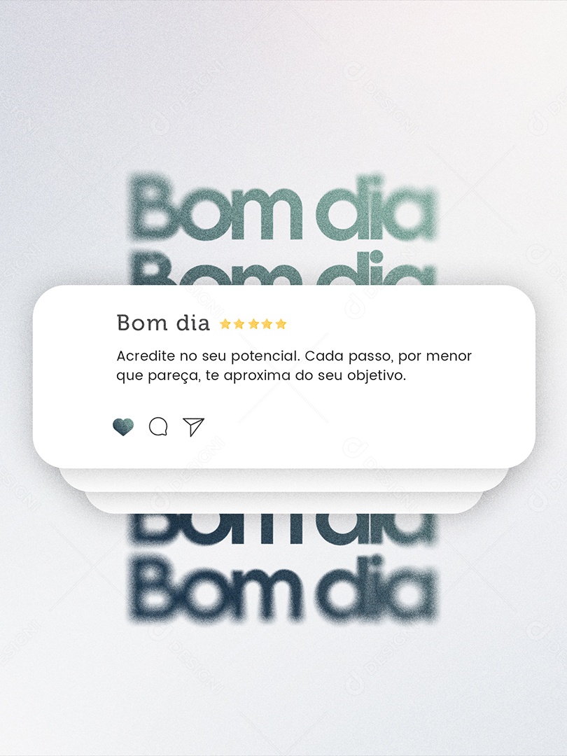 Bom Dia Frase motivacional Social Media PSD Editável
