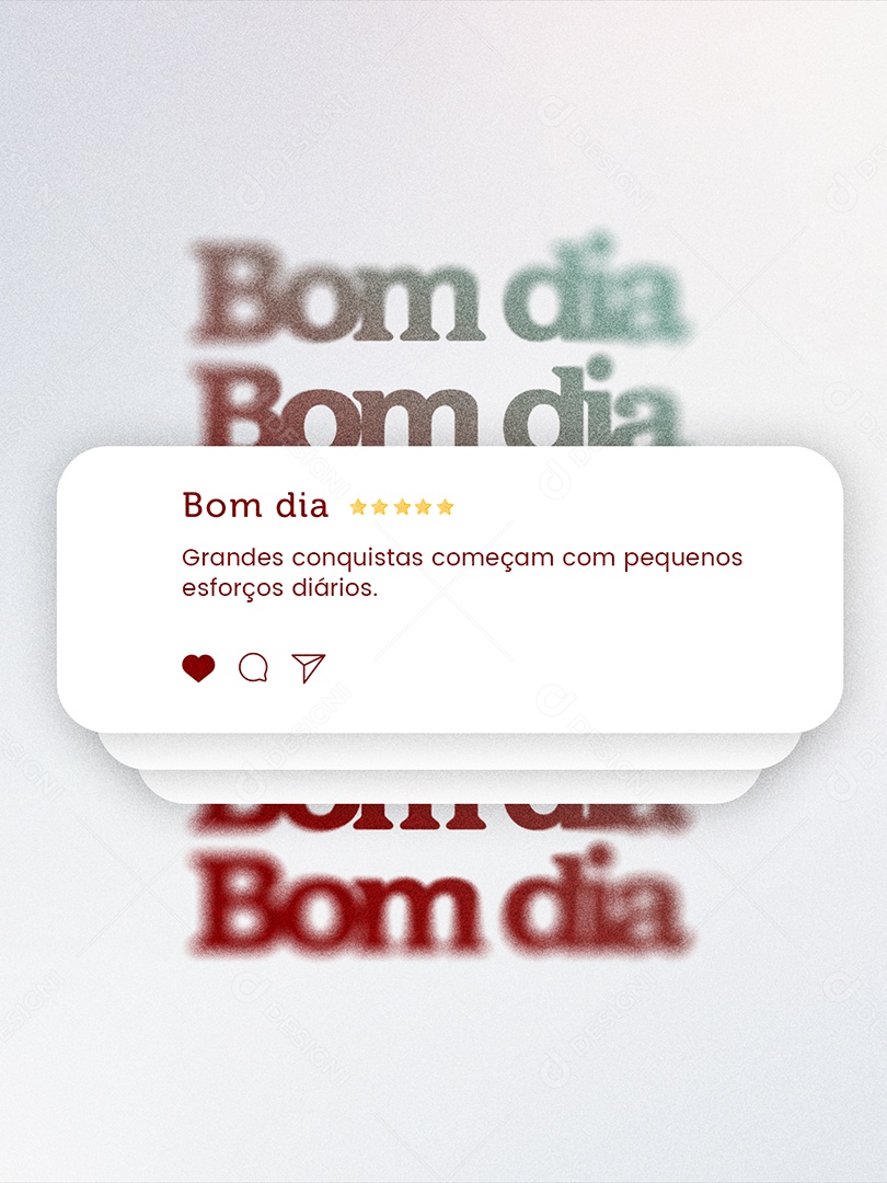 Bom Dia Frase motivacional Social Media PSD Editável