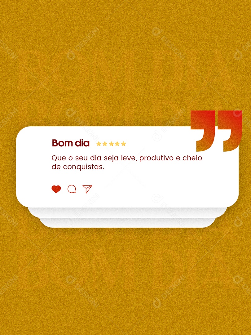 Bom Dia Frase motivacional Social Media PSD Editável