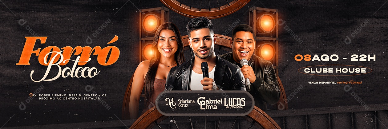 Carrossel Flyer Forró Boteco Social Media PSD Editável
