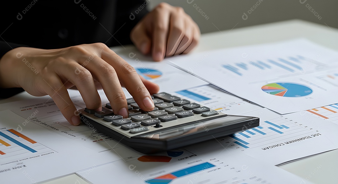 Empresário resolvendo finanças de empresa