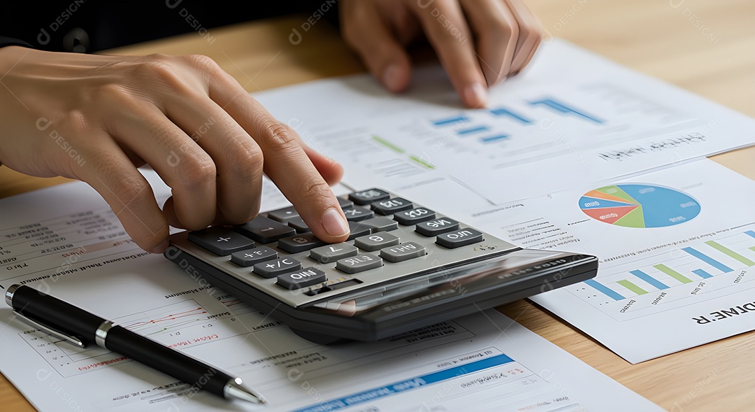 Empresário resolvendo finanças de empresa