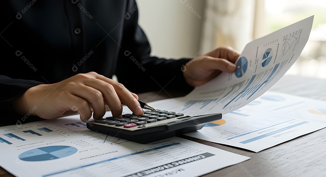 Empresário resolvendo finanças de empresa