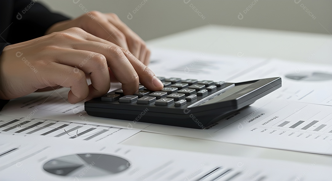 Empresário resolvendo finanças de empresa