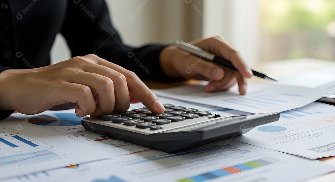 Empresário resolvendo finanças de empresa