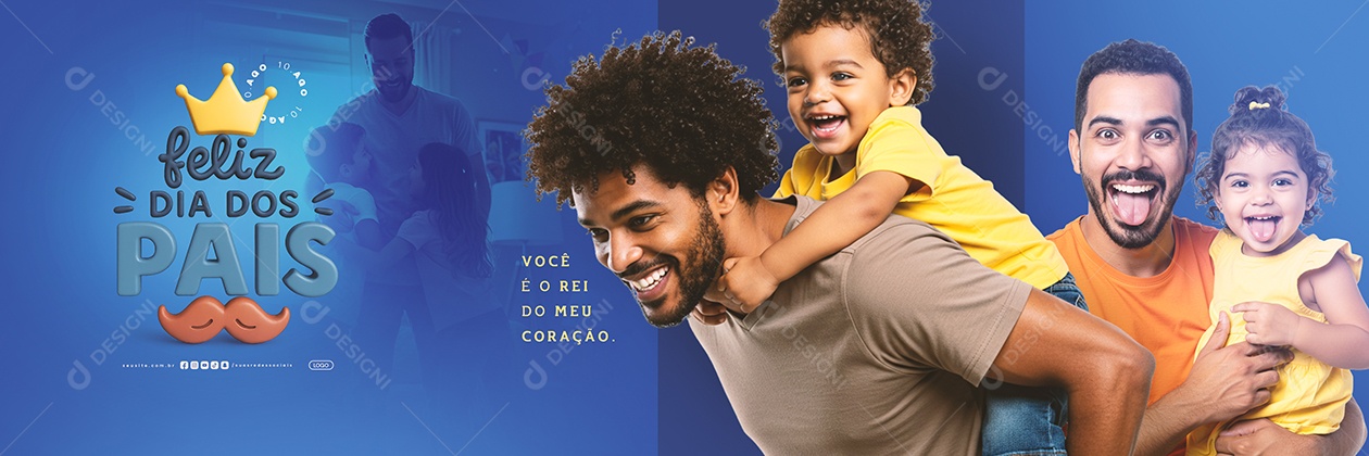 Carrossel Feliz Dia dos Pais 10 de Agosto Social Media PSD Editável