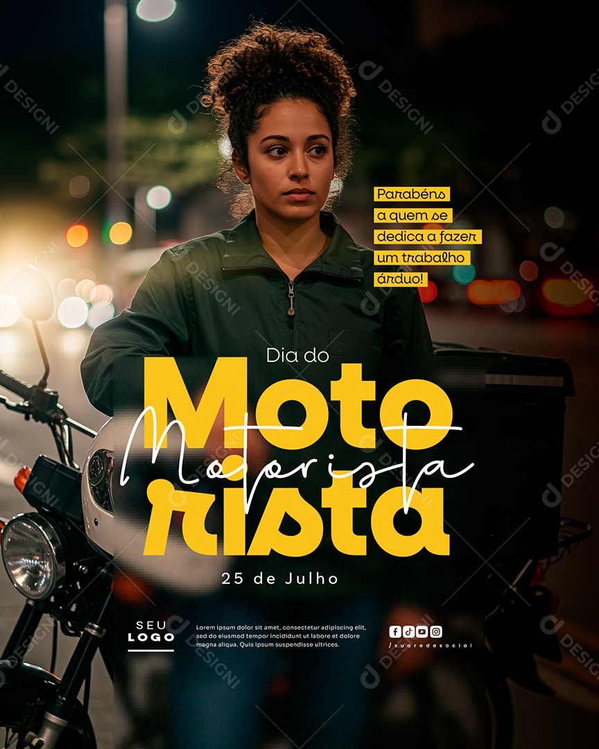 Feliz Dia do Motorista 25 de Julho Social Media PSD Editável