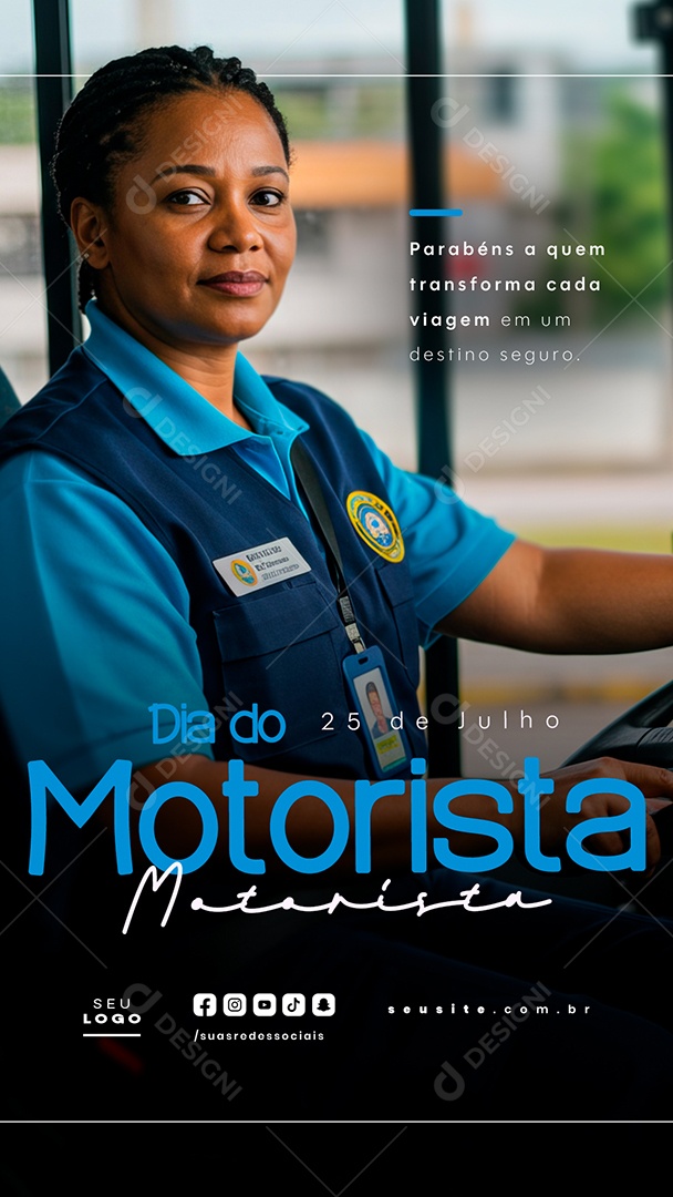 Story Feliz Dia do Motorista 25 de Julho Social Media PSD Editável