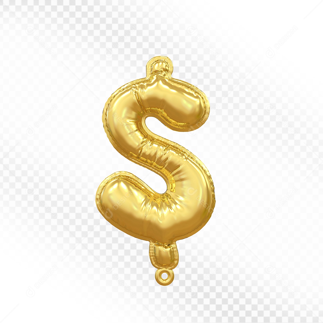 Símbolo de Porcentagem % Dourado Elemento 3D Para Composição PSD