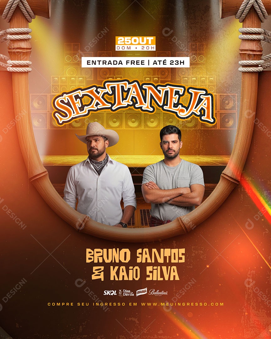 Flyer Show Sextaneja Social Media PSD Editável