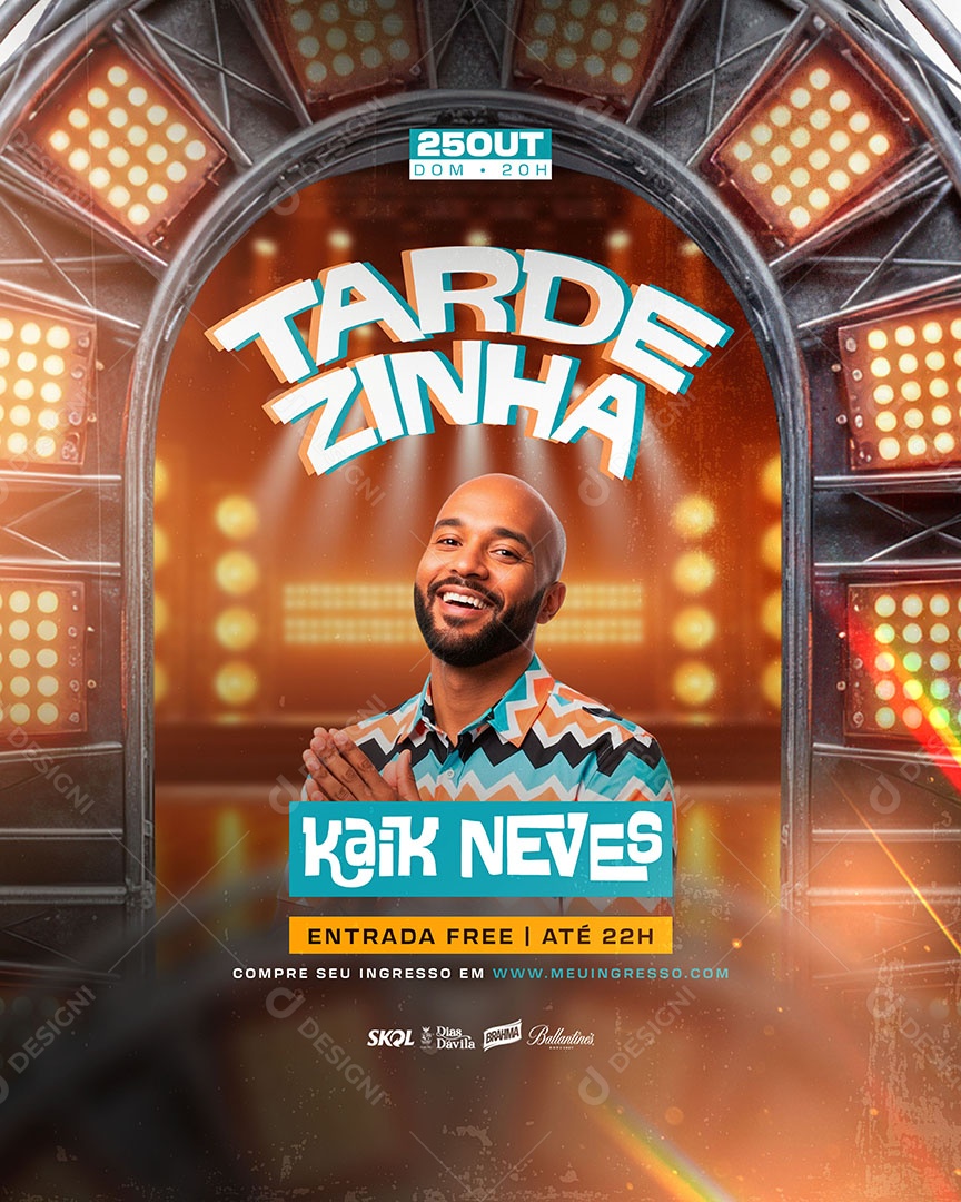 Flyer Show Tardezinha Social Media PSD Editável