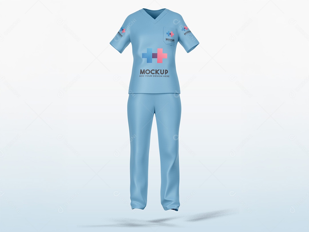 Mockup Uniforme Cirurgico Médico PSD Edtável
