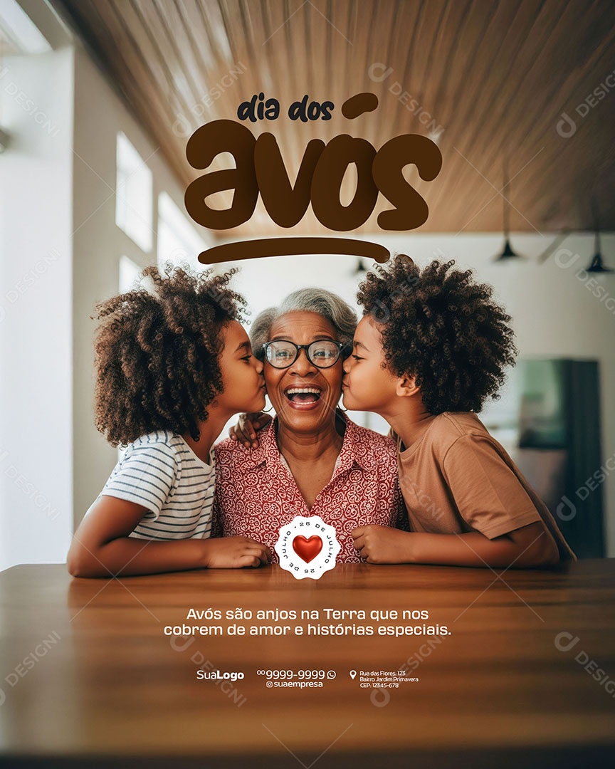 Feliz Dia dos Avós 26 de Julho Social Media PSD Editável