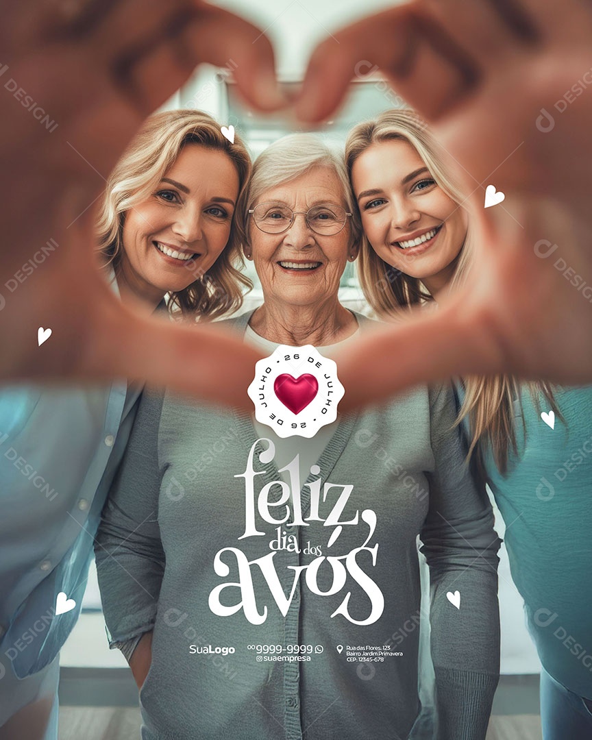 Feliz Dia dos Avós 26 de Julho Social Media PSD Editável