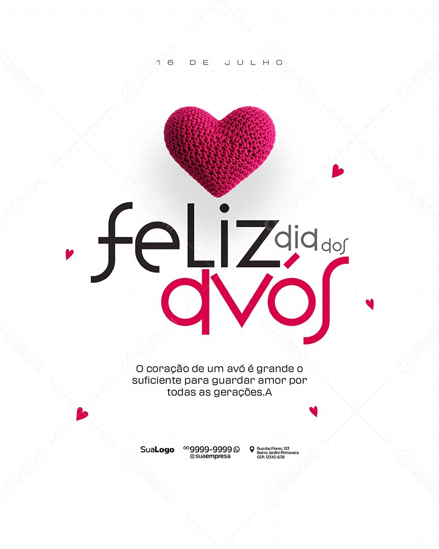 Feliz Dia dos Avós 26 de Julho Social Media PSD Editável