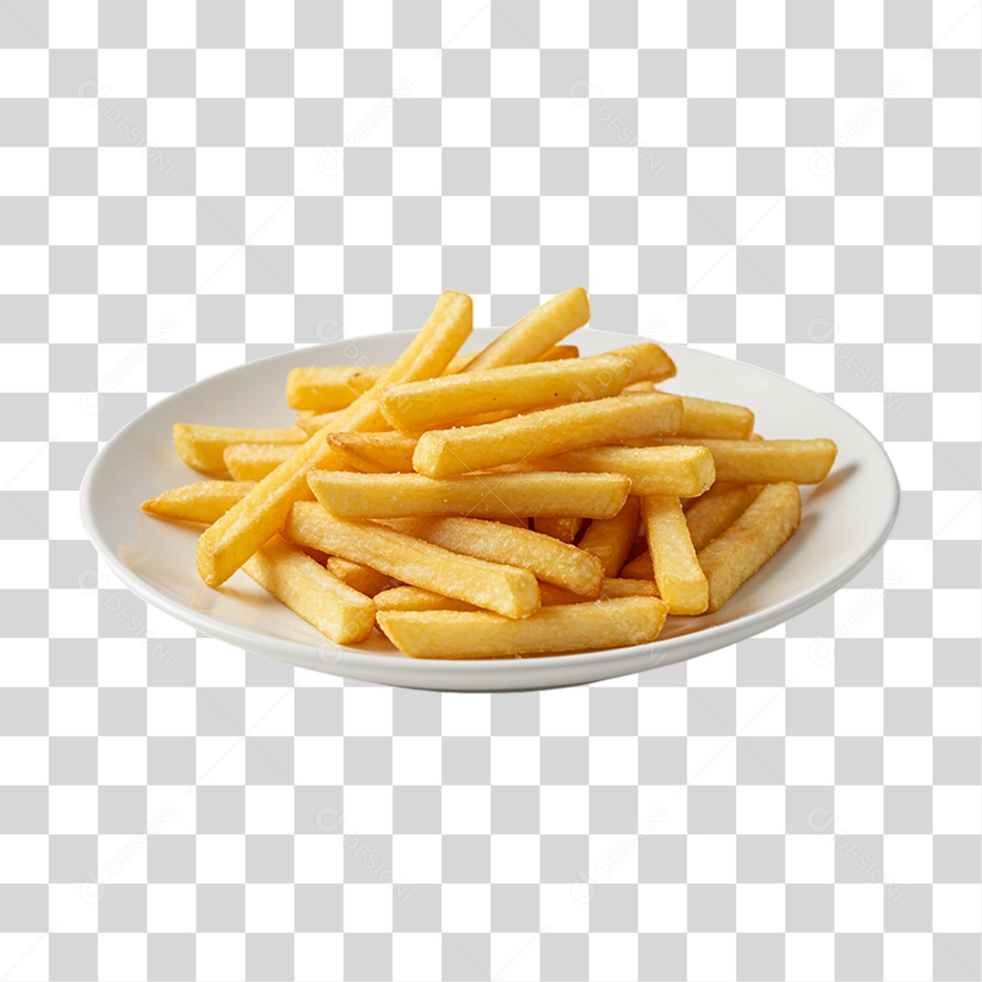 Porção de Batatas Fritas PNG Transparente