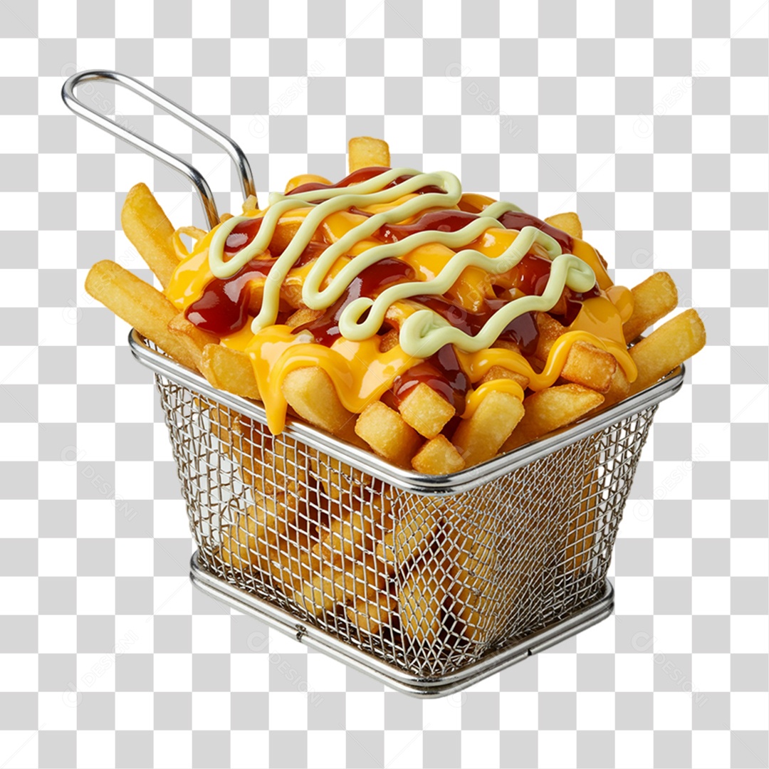 Porção de Batatas Fritas PNG Transparente