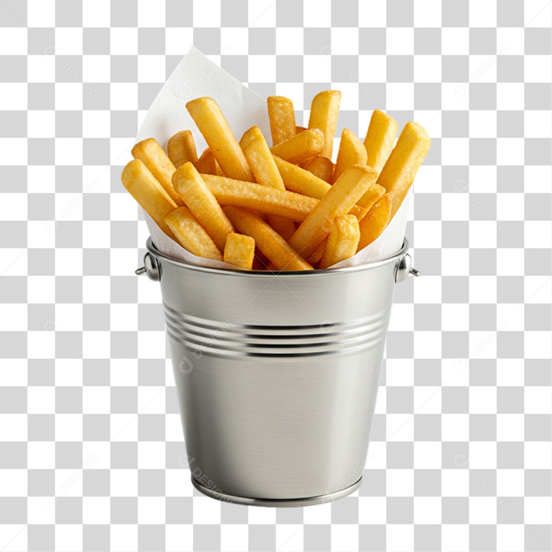 Porção de Batatas Fritas PNG Transparente